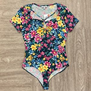 Floral Criss Cross Bodysuit